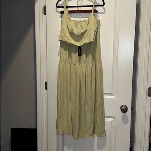 Sage Green Maxi Skirt Set